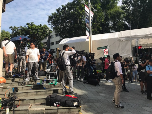 [写真] 首脳会談前日、厳戒のシンガポール